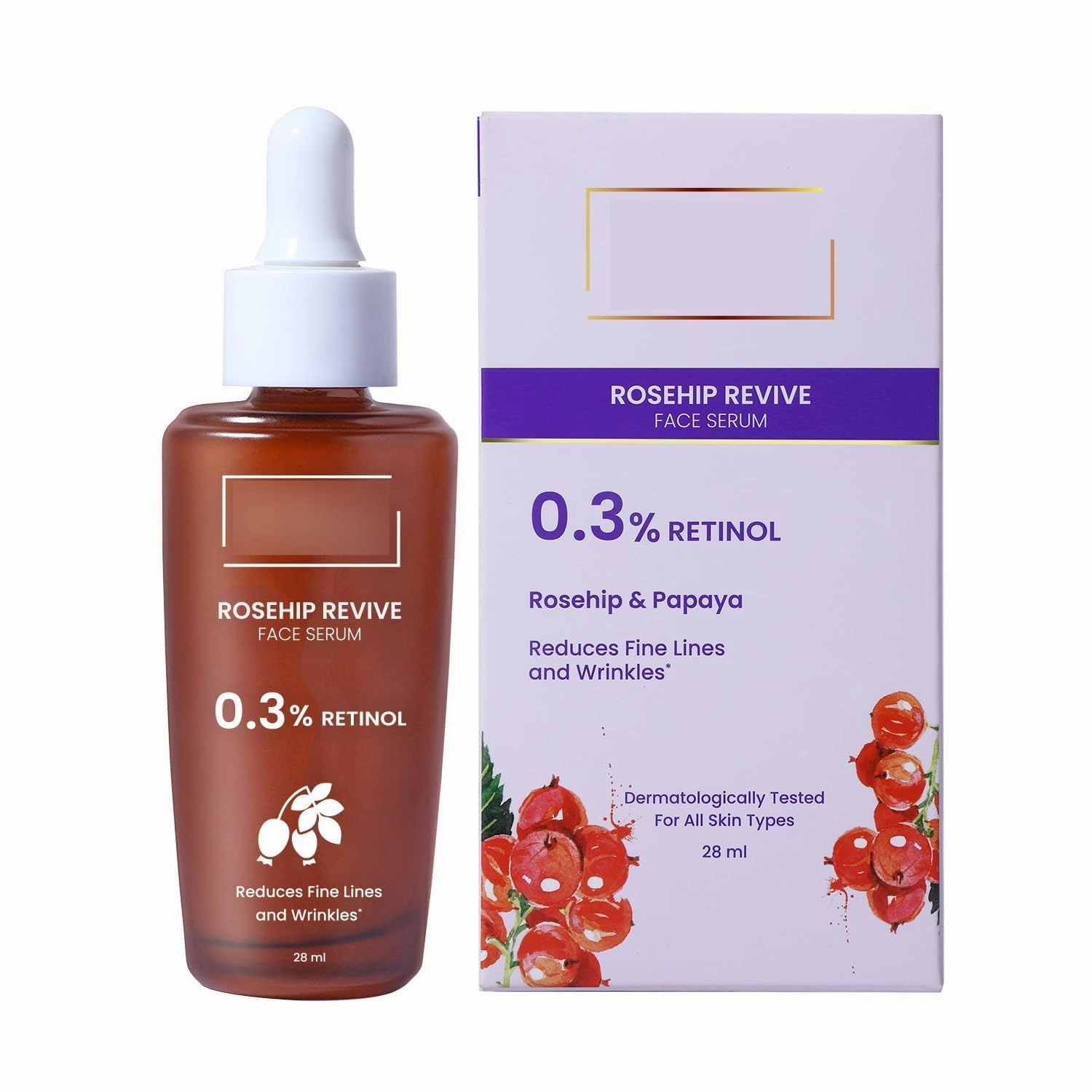 0.3% Retinol Rosehip Face Serum for Anti Aging & Younger Looking Skin for Men and Women 28ml