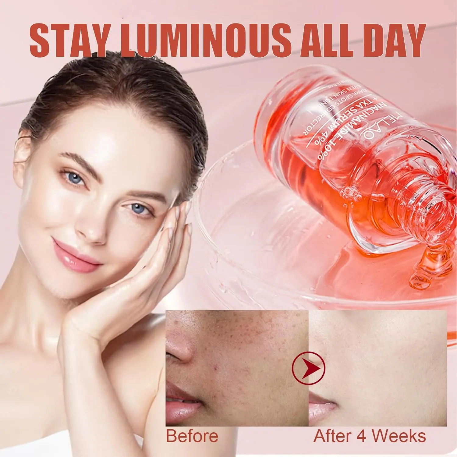 10% Niacinamide  4% TXA Serum - Niacinamide Serum for Face - Redness Reducing Skin Care - Face Skin Care to Firm,Smooth,Nourish - Pore Minimizer - Skincare for Women