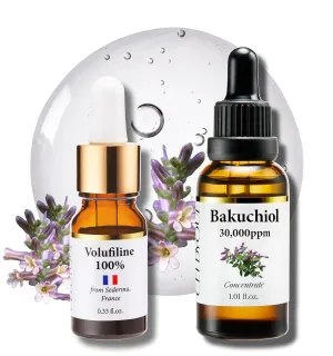 100% Pure Volufiline & Bakuchiol 30,000 ppm Concentrate Serum - Skin Firming Solution High Potency Retinol Alternative | Anti-Wrinkle, Boosts Collagen for Aging Sagging Mature Skin