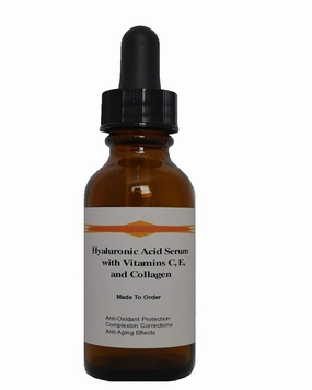 100% Pure Hyaluronic Acid Serum with Vitamin C, Vitamin E, Collagen, Antioxidant, Anti-Aging Serum