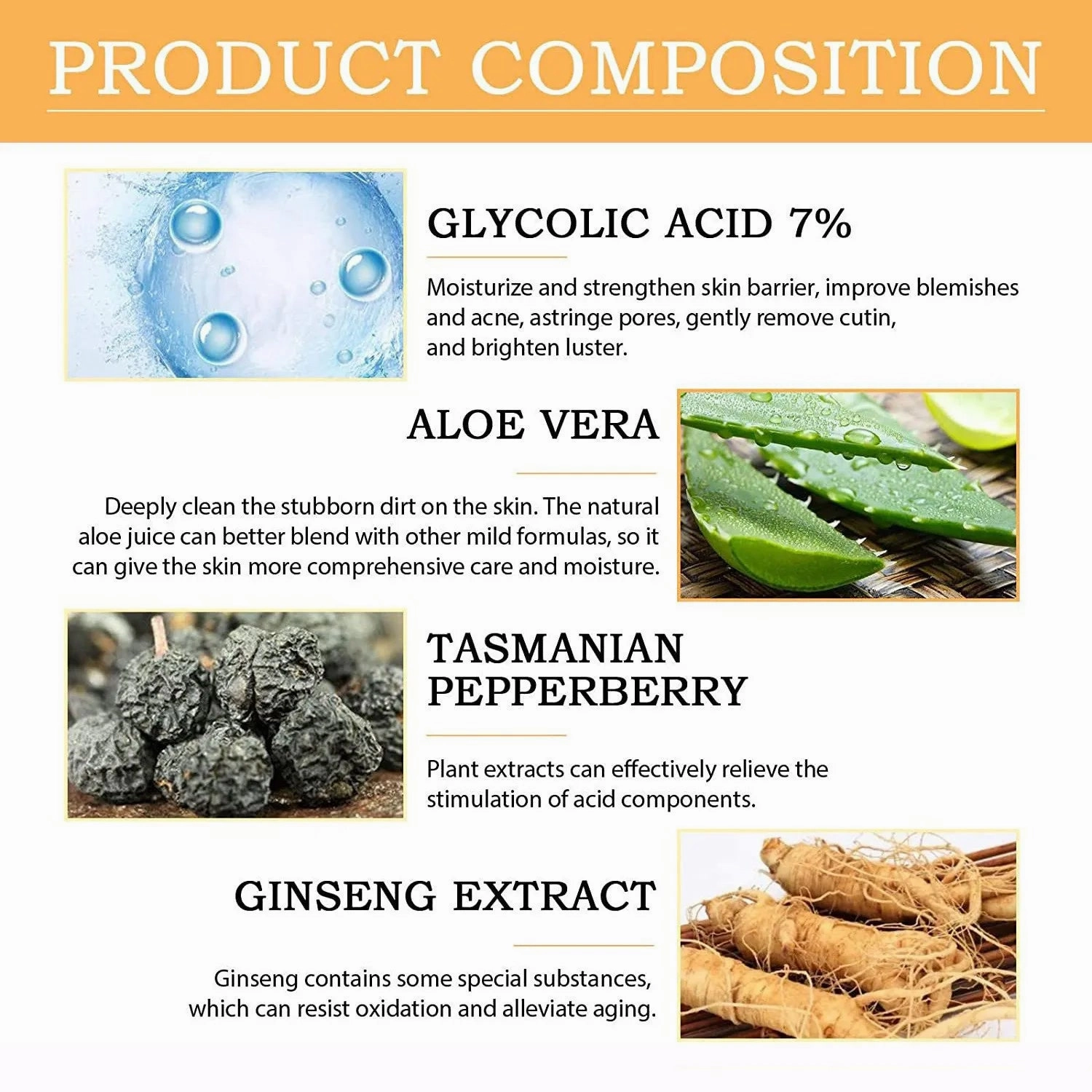100ml Glycolic Acid Toning Solution – Acne Remover & Skin Firming Care