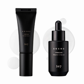 107 Radiance & Renewal Serum Set – Vitamin C & Retinal Serums with VINBIOME™ for Brightening and Microbiome Support