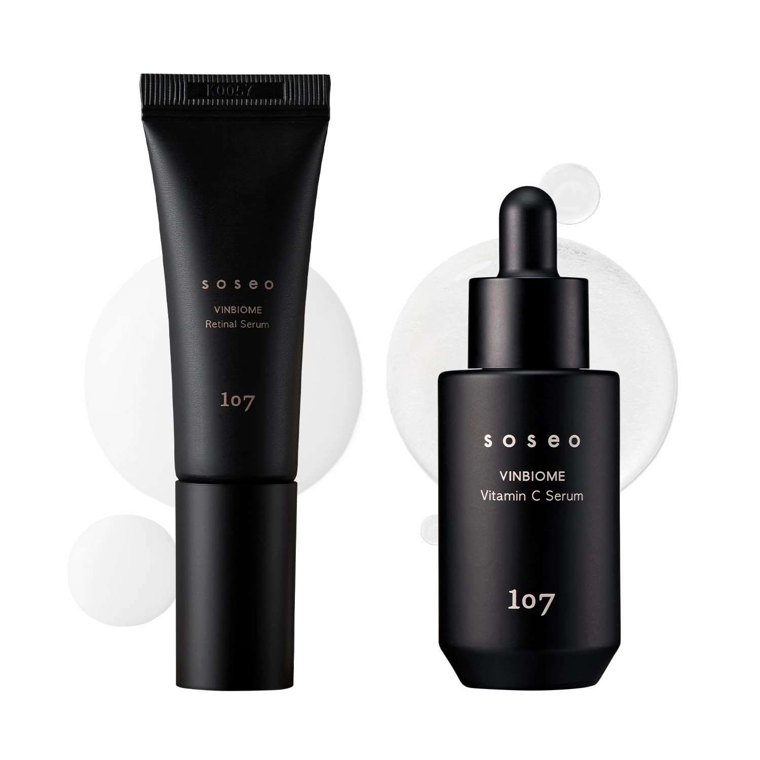 107 Radiance & Renewal Serum Set – Vitamin C & Retinal Serums with VINBIOME™ for Brightening and Microbiome Support