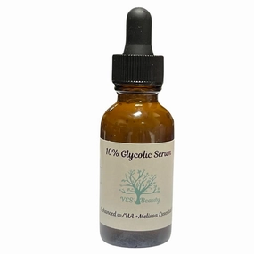 10% Glycolic Anti-Aging Facial Serum Enhanced with HA   Melissa Essential Oil - 2oz.