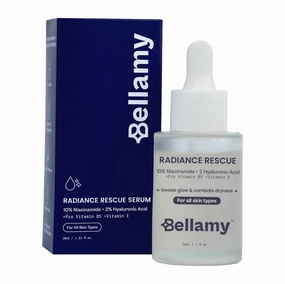 10% Niacinamide   2% Hyaluronic Acid Radiance Rescue Face Serum for Dullness, Dryness, Blemishes & Acne Marks | 30ml
