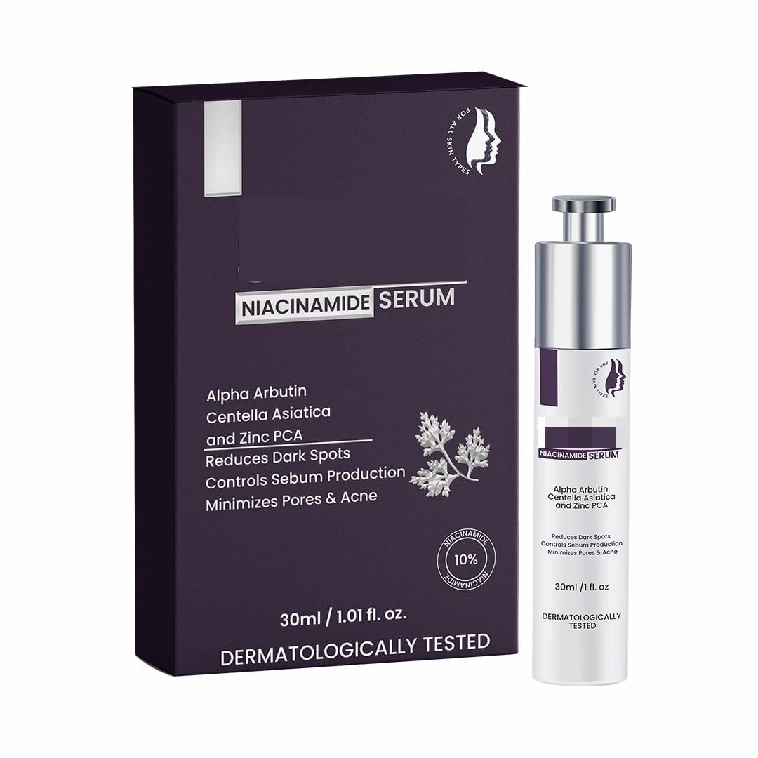 10% Niacinamide Face Serum with Alpha Arbutin, Centella Asiatica & Zinc PCA | Reduces Dark Spots & Acne | Fragrance-Free | Oil Control & Pore Minimizing | 30ml | Unisex