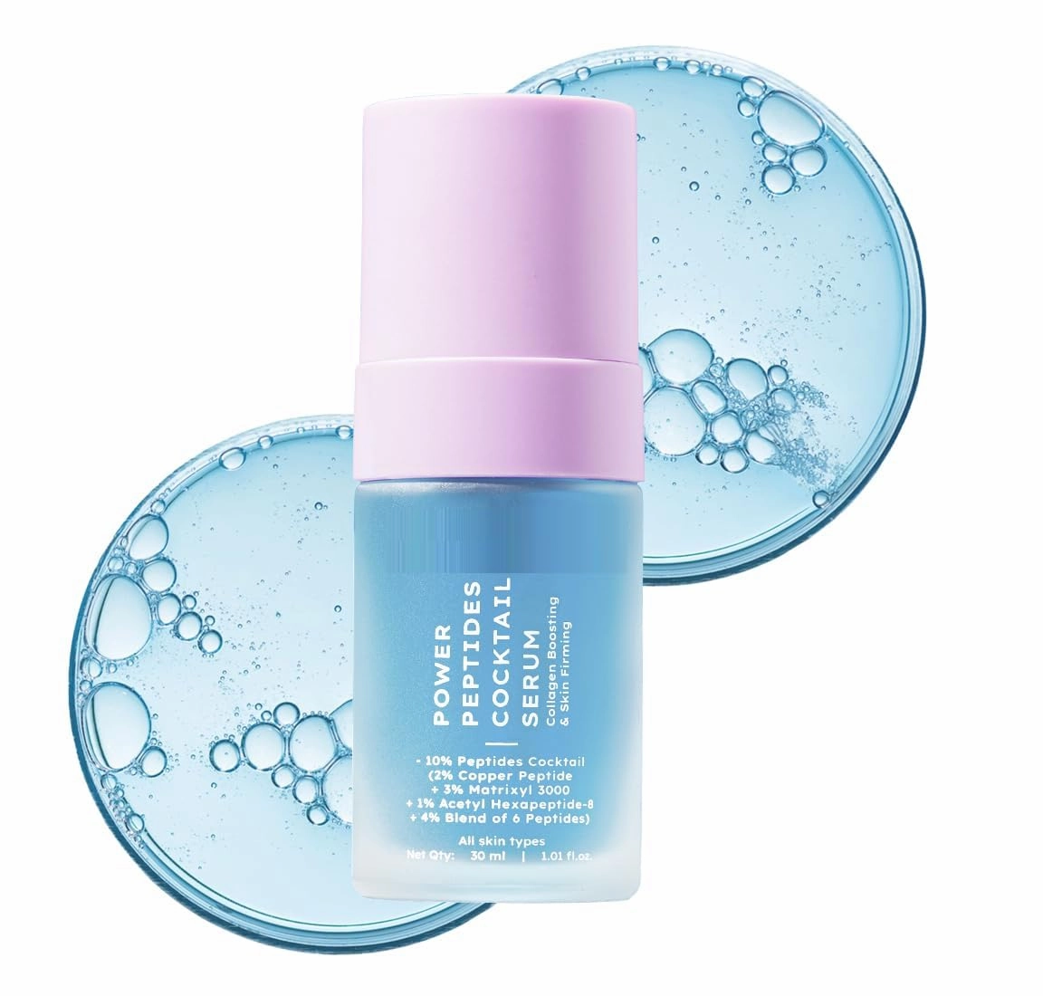 10% Power Peptide & 2% Copper Peptide Serum| Advanced Anti-Aging Formula | Reduces Fine Lines & Wrinkles | Glowing Skin | Face Serum For Men & Women | All Skin Types - 30ml