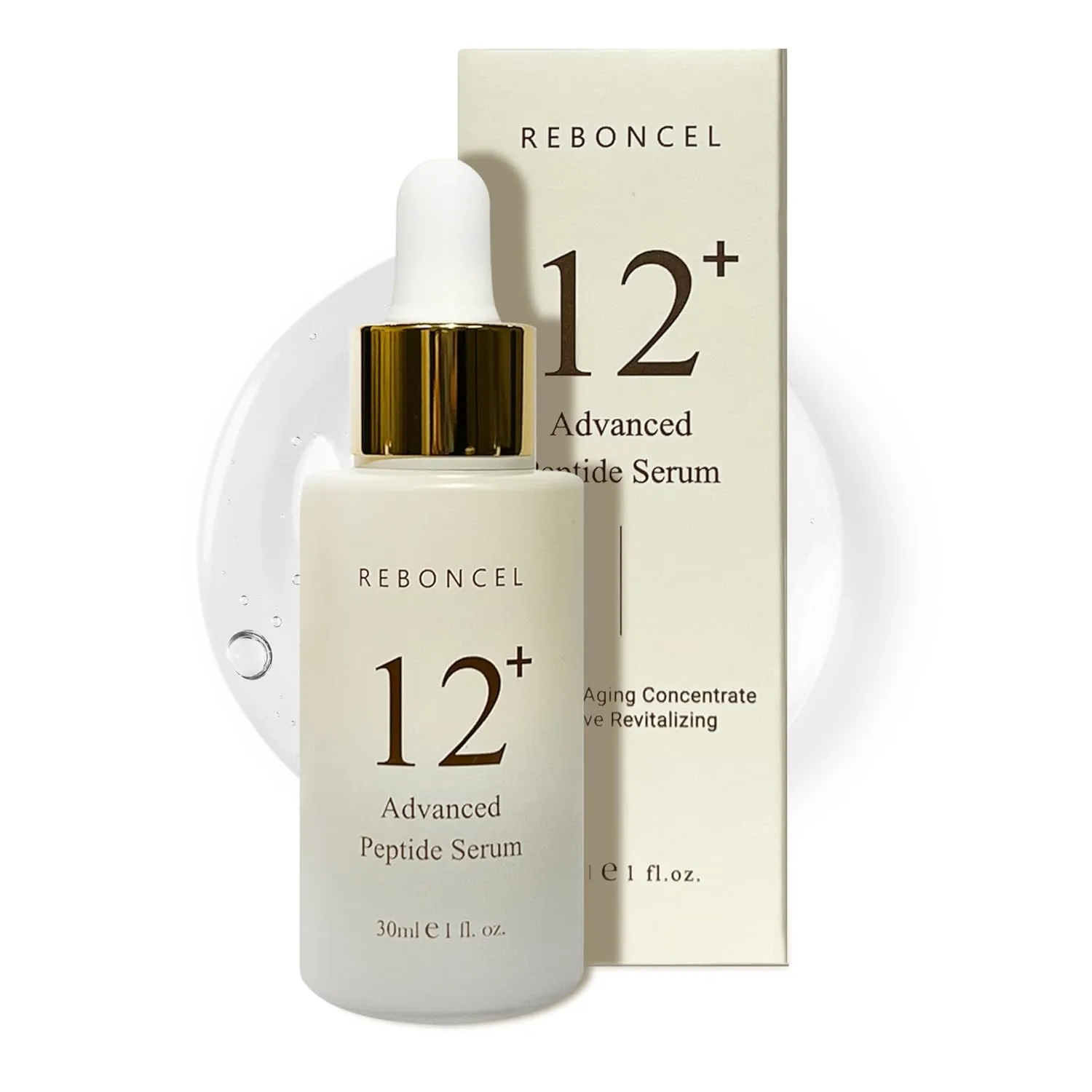 12  Advanced Peptide Collagen Serum for Wrinkles, Elasticity, Korean skincare Anti-aging concentrated face serum (1 Fl.oz, 30mL)