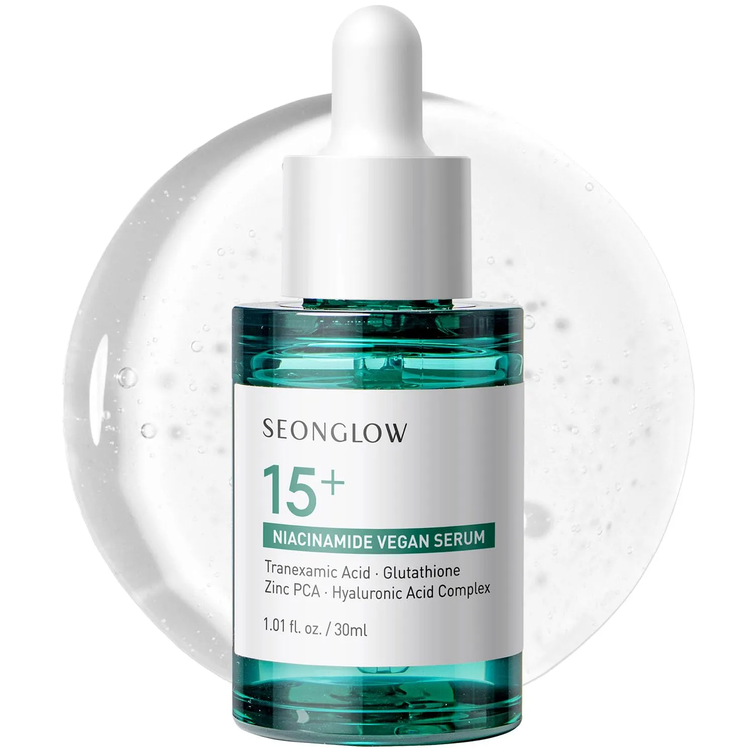 15% Vegan Niacinamide  3% Tranexamic Acid Serum: Korean Skin Care Niacinamide serum - Pore Minimizer for Face, Glutathione, Zinc PCA, 1.01 fl.oz.(30ml)