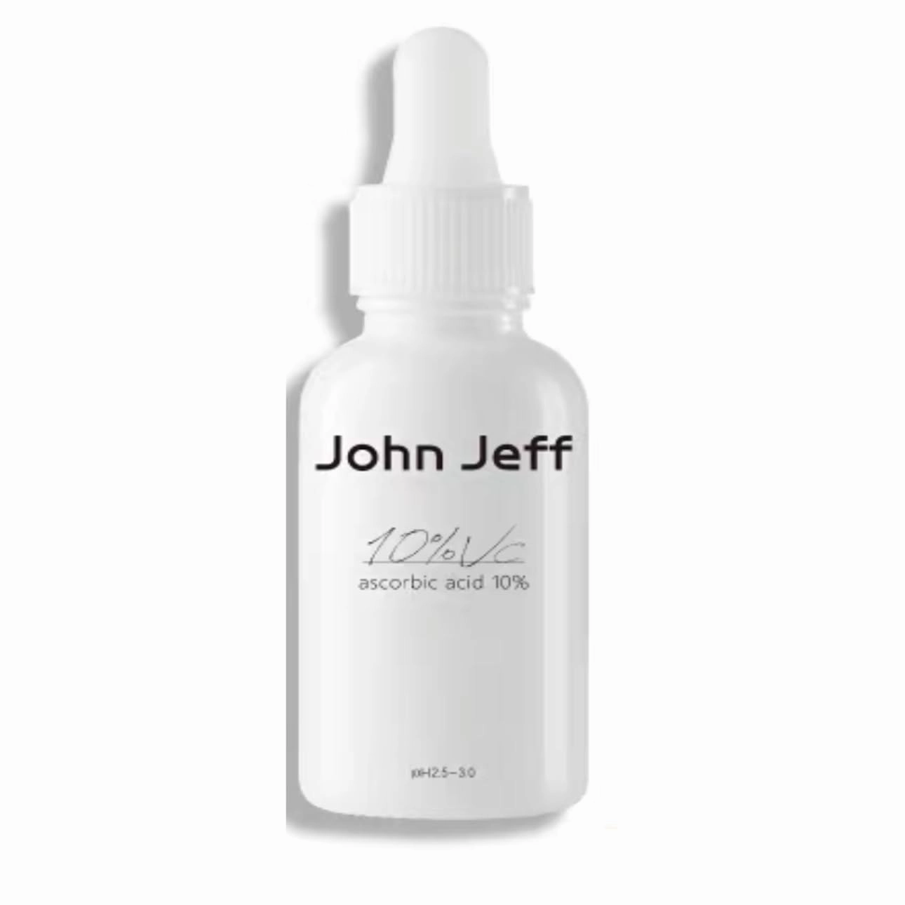 1PC John Jeff Vitamin C VC Serum Soothing Relieving Redness Dullness Yellowness Balancing Facial Serum Essence, Firming Skin Serum Ampoule (10% VC for Beginner)