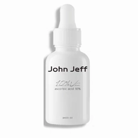 1PC John Jeff Vitamin C VC Serum Soothing Relieving Redness Dullness Yellowness Balancing Facial Serum Essence, Firming Skin Serum Ampoule (10% VC for Beginner)
