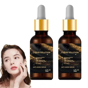 2 PCS Olavita Liquid Solution Anti Aging Serum, Intensely Firms Skin Antiaging Face Serum, Olavita Smoothes Wrinkles and Fine Lines