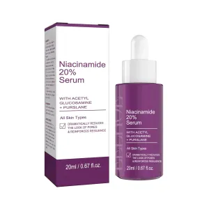 20% Niacinamide Vitamin B3 Concentrated Serum, Anti-Aging Treatment for Discoloration and Minimizing Large Pores, Fragrance-Free & Paraben-Free, 0.67 Ounce Dropper Bottle (3 Pcs)