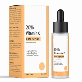 20% Vitamin C Face Serum For Skin Radiance Brightens & Evens Skin Fights Pigmentation