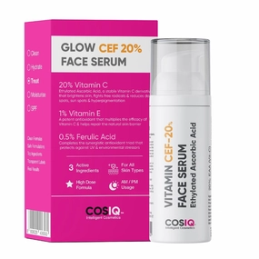20% Vitamin C Serum, 30ml | With Vitamin E & Ferulic Acid | Glowing & Brightening Skin | Anti-Aging Serum for Wrinkles, Fine Lines & Dark Spots | All Skin Types | 30-Days Pack