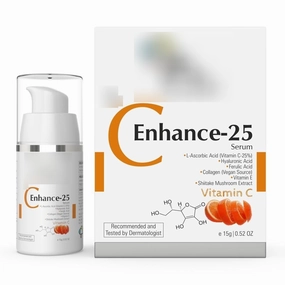25% Vitamin C Serum for Face, Enhance for Glow Skin, Anti Aging, For Unisex Reduces Fine Lines, Wrinkles & Age Spots for Face, 15ml.