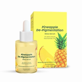 2% Alpha Arbutin Pineapple De-Pigmentation Dewy Face Serum for Pigmentation & Dark Spots Removal for Unisex with 10% Niacinamide, 5% PHA for All Skin, 30ml (Pack of 1)