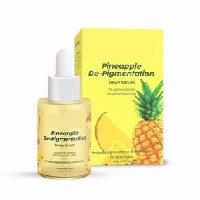 2% Alpha Arbutin Pineapple De-Pigmentation Dewy Face Serum for Pigmentation & Dark Spots Removal for Unisex with 10% Niacinamide, 5% PHA for All Skin, 30ml (Pack of 1)