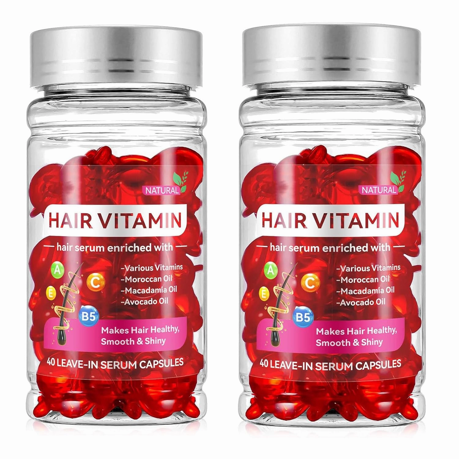 2 Boxs Hair Vitamin Serum, Hair Treatment Serum Oil Capsule for Repair Frizzy & Dry Hair.