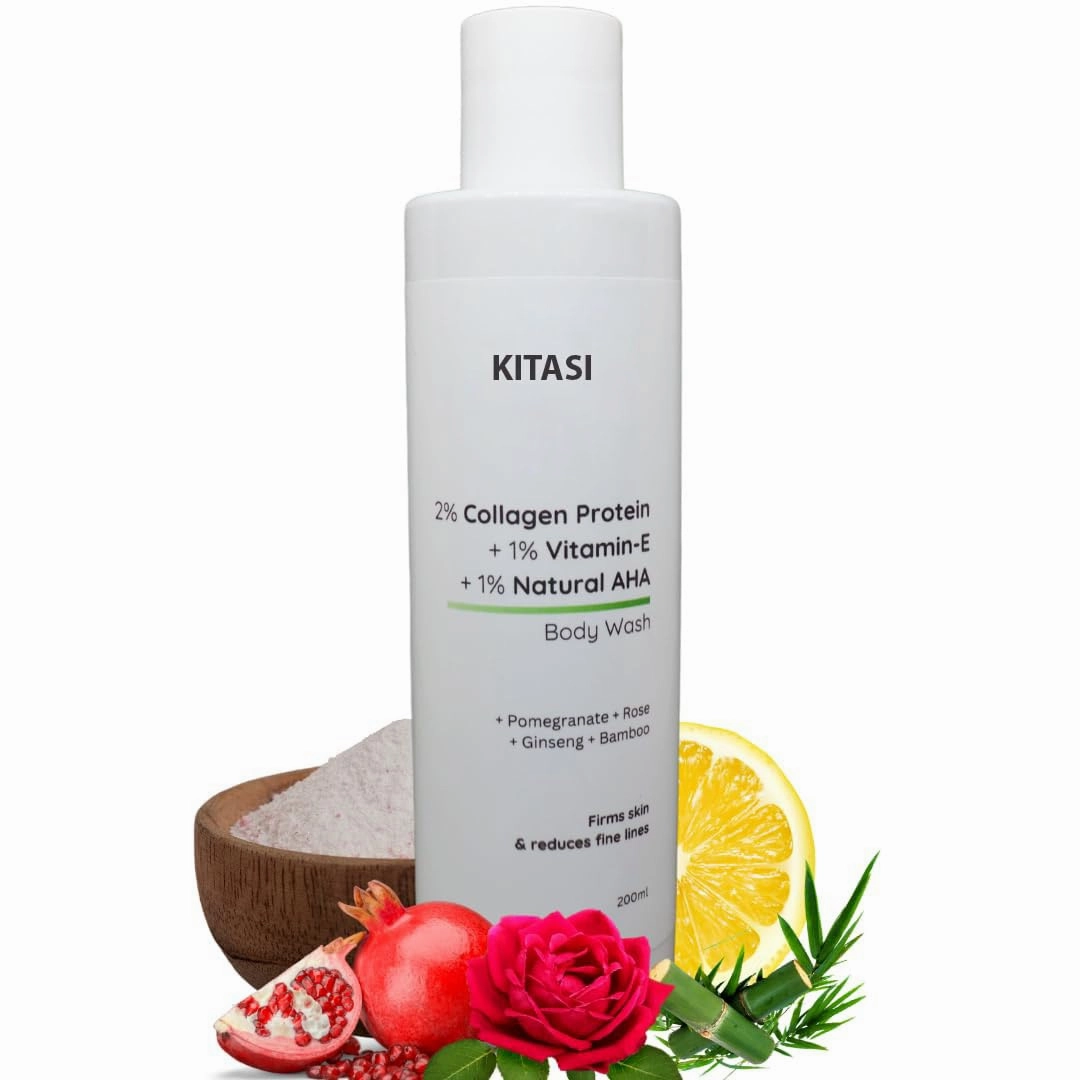 2% Collagen Protein   1% Vitamin E   1% Natural AHA Firming & Anti-Aging Body Wash 200 ml