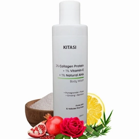 2% Collagen Protein   1% Vitamin E   1% Natural AHA Firming & Anti-Aging Body Wash 200 ml