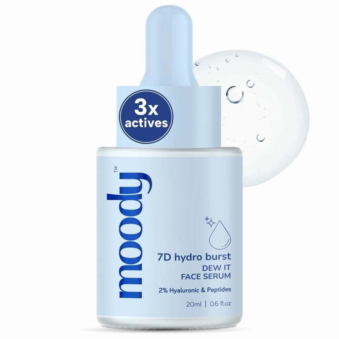 2% Hyaluronic Face Serum with Niacinamide Peptides For Dewy Hydrated & Plumped Skin With 7D Hydro Burst | Daily Hydrating Face Serum For Bouncy Skin | Paraben Free Serum for Men & Women | 20 ml