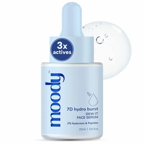 2% Hyaluronic Face Serum with Niacinamide Peptides For Dewy Hydrated & Plumped Skin With 7D Hydro Burst | Daily Hydrating Face Serum For Bouncy Skin | Paraben Free Serum for Men & Women | 20 ml