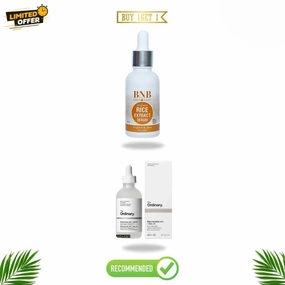 2 in 1 Whitening Face Serum Deal ,Niacinamide Serum   Rice Extract Serum