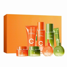 2 Pack For Sadoer Vitamin C Retinol Skin Care Gift Set,8 Piece Moisturizing Skincare Set Collection,Skin Care Kit,Facial Skin Care Sets Kits,Cleanser Toner Lotion Serum Facial Creams Eye Creams