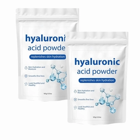 2 Pack Hyaluronic Acid Powder,Low Molecular Weight Organic Hyaluronic Acid Serum Powder for Face.