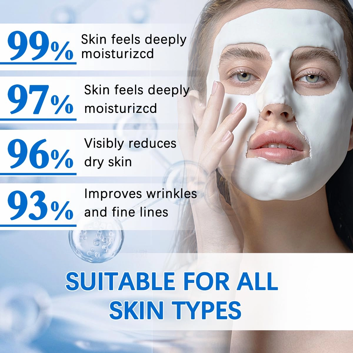 2 Pcs Hyaluronic Acid Powder, Low Molecular Weight Hyaluronic Acid for Skin Water Soluble Hydrating Nourish Face Serum.