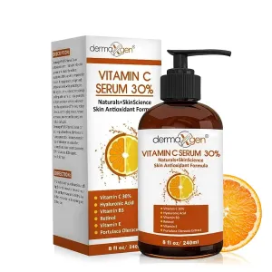30% Vitamin C Serum (8 Fl Oz) Pure Organic Anti- Wrinkle   Hyaluronic Acid   Retinol   Vitamin E   Vitamin B, Facial Serum For Anti-aging, Wrinkles, And Fine Lines.