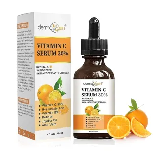 30% Vitamin C Serum for Face, Hyaluronic Acid   Vitamin (B3   E)   Jojoba   Aloe Vera- Natural & Organic Anti Wrinkle & Skin Rejuvenator Moisturizer Vitamin C for All Skin - (4 FL OZ)