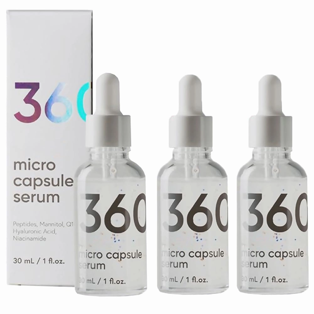 360 Micro Capsule Serum,Anti-Wrinkle Serum with Hyaluronic Acid,Moisturizing & Repairing Capsule Essence,Fades Fine Lines and Firms The Skin (3 PCS)