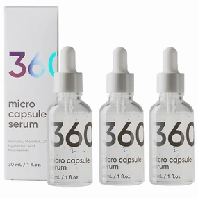 360 Micro Capsule Serum,Anti-Wrinkle Serum with Hyaluronic Acid,Moisturizing & Repairing Capsule Essence,Fades Fine Lines and Firms The Skin (3 PCS)