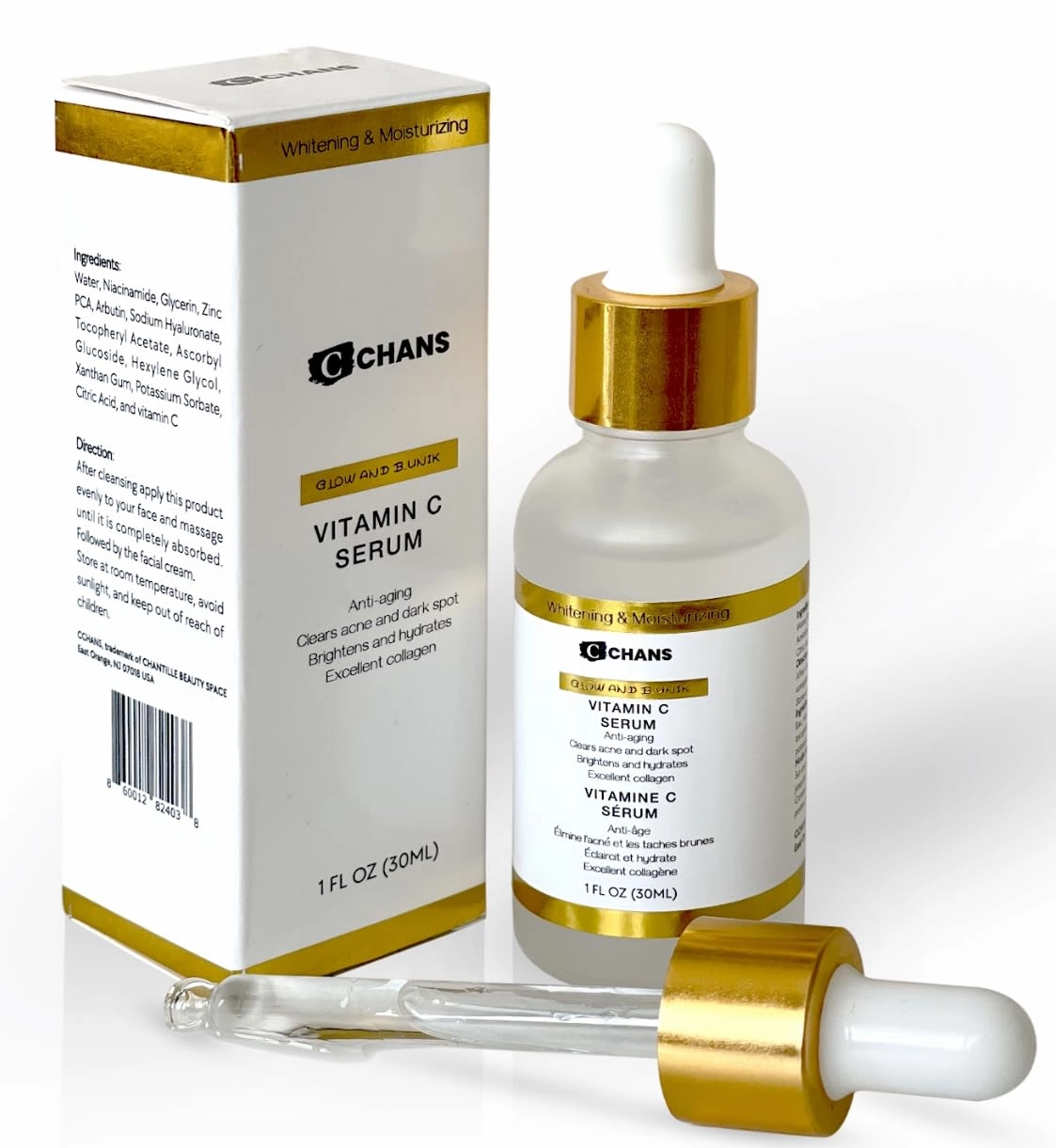 4in1 Vitamin C SERUM, Anti-Aging, Moisturizing, Retinol, Organic lightening serum, Hyaluronic Acid & Niacinamide, Dark spots serum, Pura Serum, Fine Lines & Wrinkles, Korean Serum1 Fl Oz 30ML.