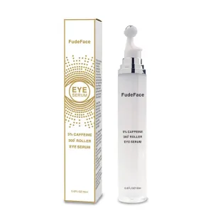 5% Caffeine Eye Serum and Under Eye Roller Cream for Dark Circles and Puffiness, Cafeine with 360° Massage Ball Reduce Wrinkles and Fine Lines,Bags under eyes