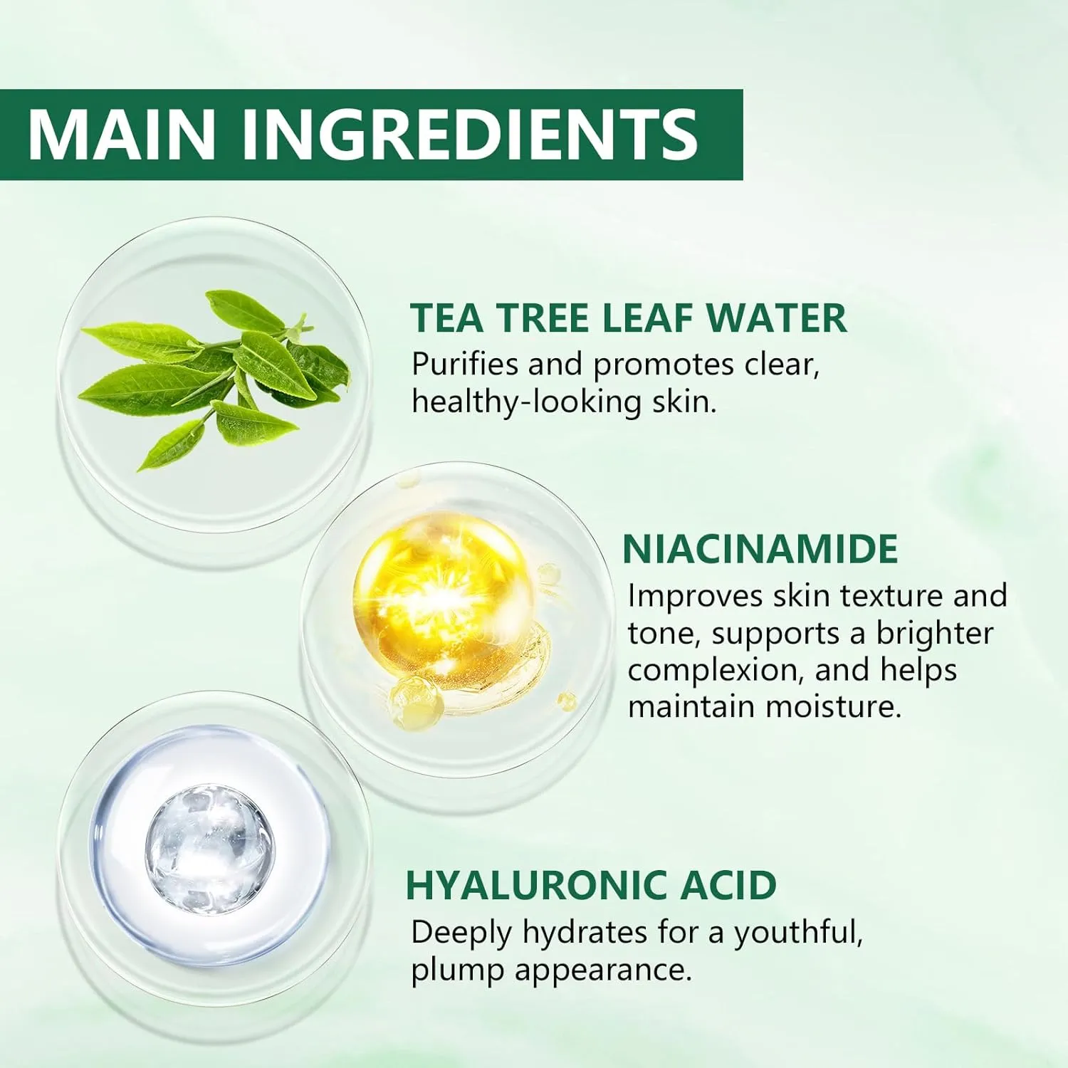 5% Niacinamide Serum with 4% Tea Tree Extracts | 1% Ceramide Complex | Deep Hydration | Regulates Sebum | Soothes Skin (3 Pack 0.507 fl.oz | 15ml)