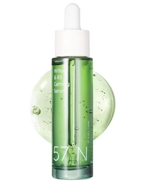 57N Willow and B5 Panthenol Calming Serum | Vegan Soothing Serum for Face with Hyaluronic Acid & Vitamin B | Strengthen Skin Barrier | Oily & Combination Skin Types 1.01 fl. oz