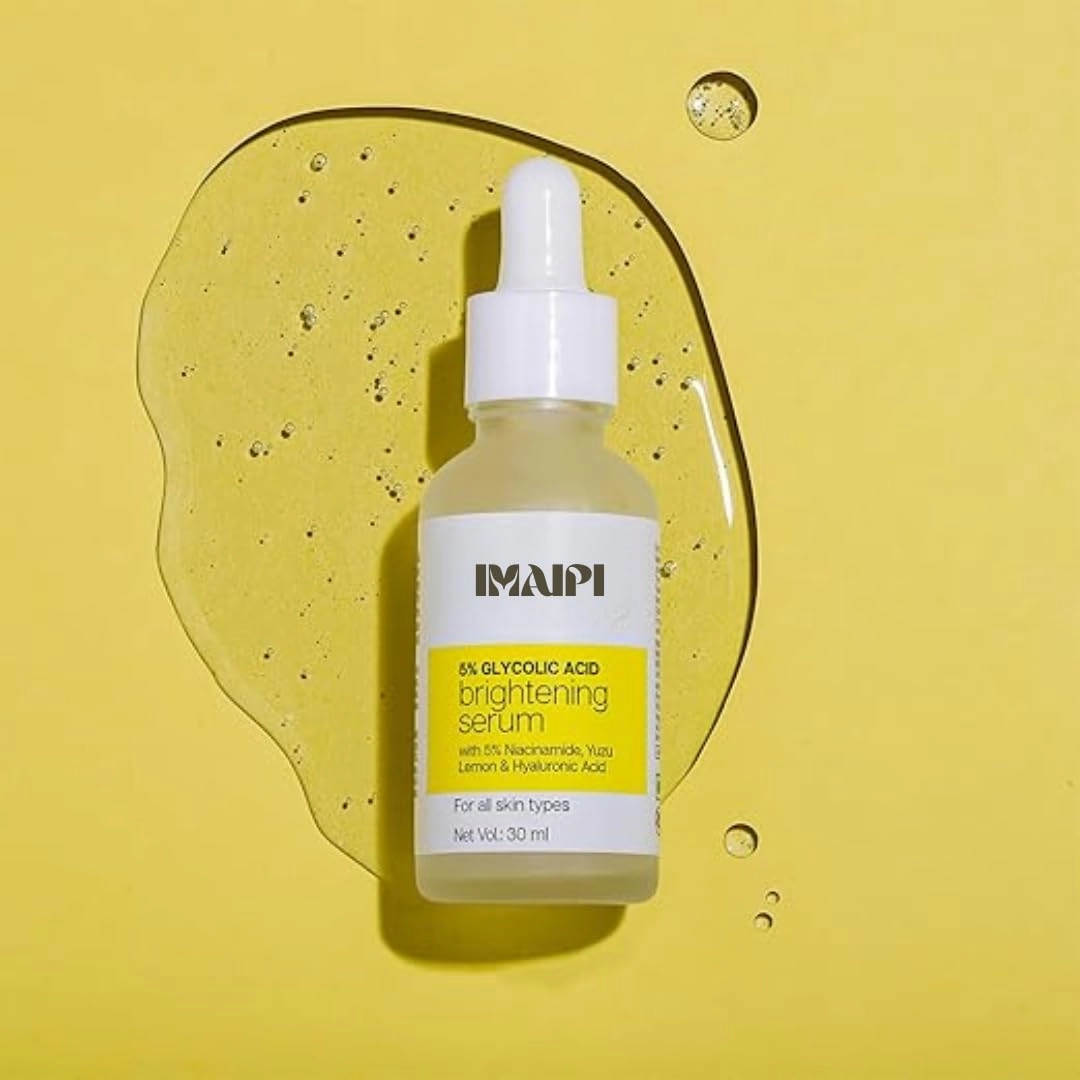 5% Glycolic Acid Brightening Serum, 30ml, with Niacinamide and Hyaluronic Acid, for All Skin Types
