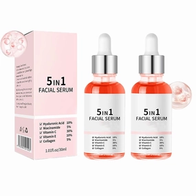 5 In 1 Anti Wrinkle Firming Serum, Finones Skin Vitamin Serum, Wrinkle Lifting and Firming Essence with Hyaluronic Acid