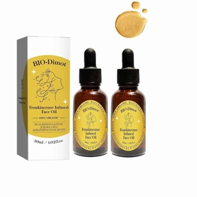 60 ML Frankincense Resin Oil for Face,Castor and Jojoba Oils Anti-Aging Facial Moisturizer Cold Pressed Serum.(2Pcs)