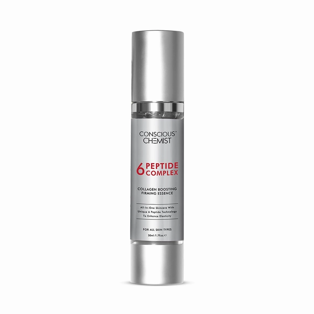 6 Peptide Se rum for Fa ce | 50ml | Complex Collagen Boosting Firming Essence for Fa ce, Niacinamide & Hyaluronic Fa ce Se rum, Reduce Fine Lines, Wrinkles, Fa ce Se rum for Men & Women