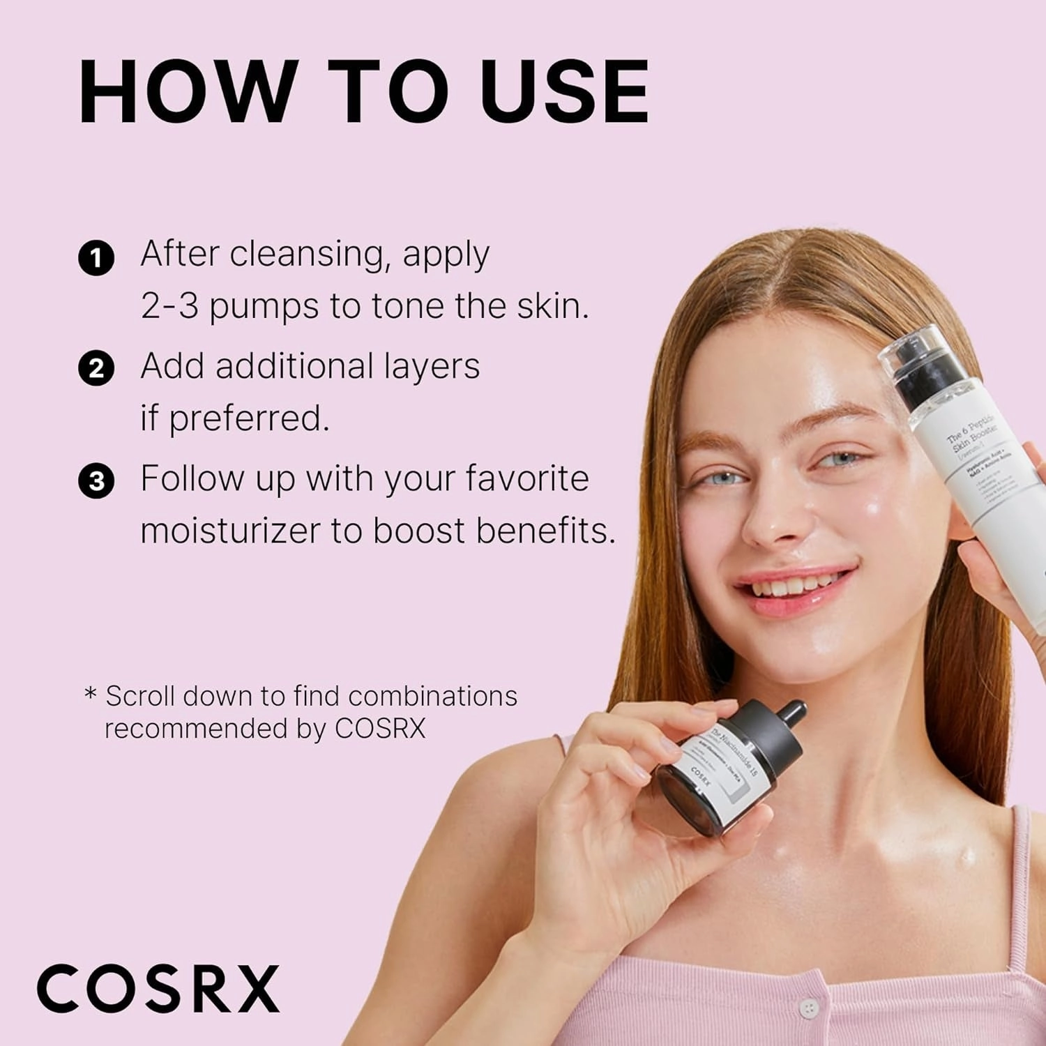 6X Peptide Collagen Booster Toner Serum, Niacinamide & Hyaluronic Acid Skin Renewal Boosting Facial Essence for All Skin Types, Korean Skin Care, Paraben Free, 150Ml/5.07 Fl.Oz