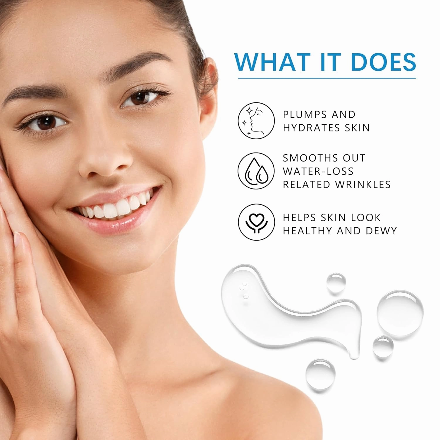 8D Hyaluronic Acid Essence,Balancing skin water,Plumping Face Serum,Anti-aging,Suitable for sensitive skin as well