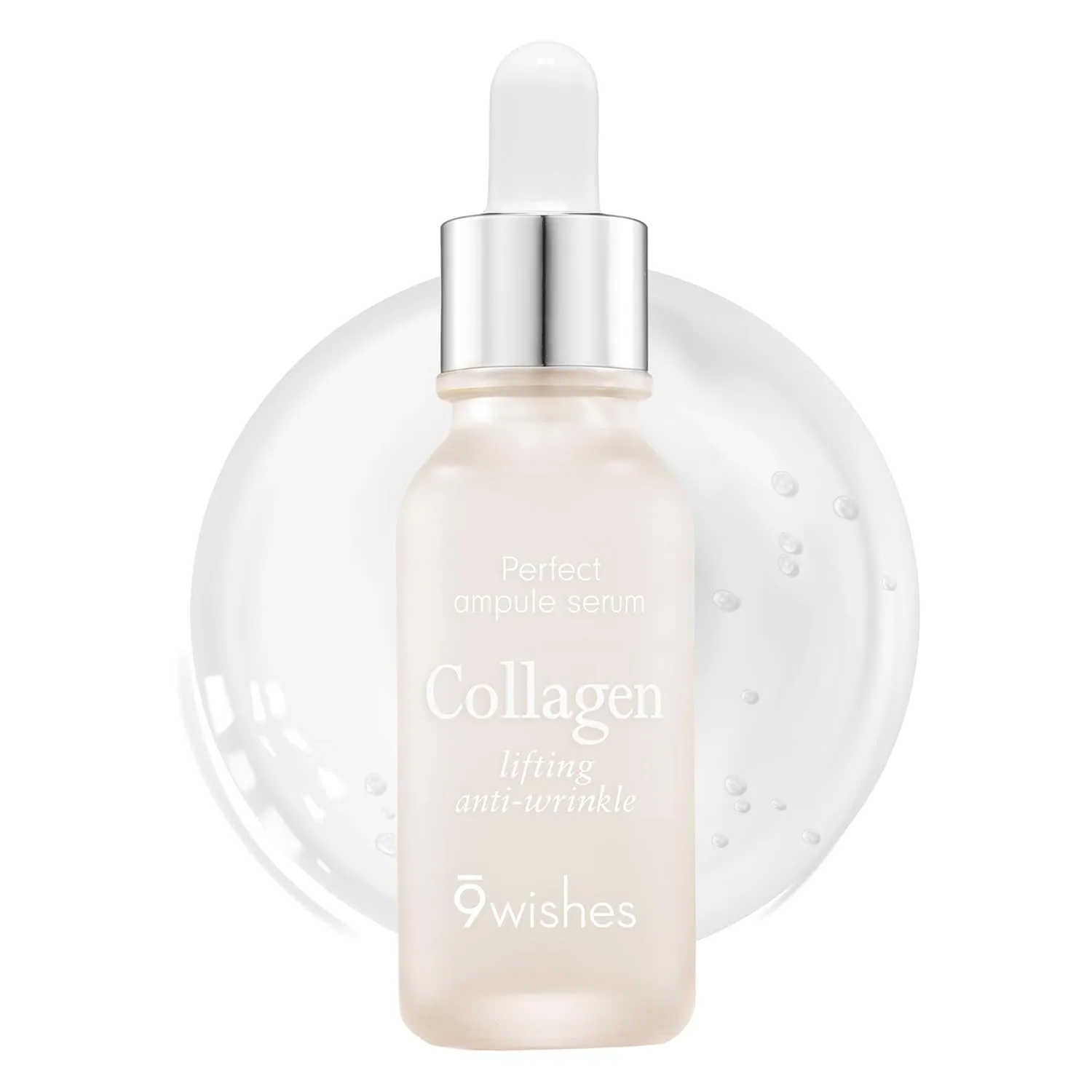 9 Wishes Ultimate Collagen Ampule Serum (0.85 Fl. Oz.) - Deep Hydration and Anti-Aging Formula with 42% Sea Water and Low Molecular Collagen, Anti-Wrinkle and Elasticity