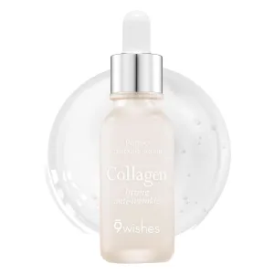 9 Wishes Ultimate Collagen Ampule Serum (0.85 Fl. Oz.) - Deep Hydration and Anti-Aging Formula with 42% Sea Water and Low Molecular Collagen, Anti-Wrinkle and Elasticity