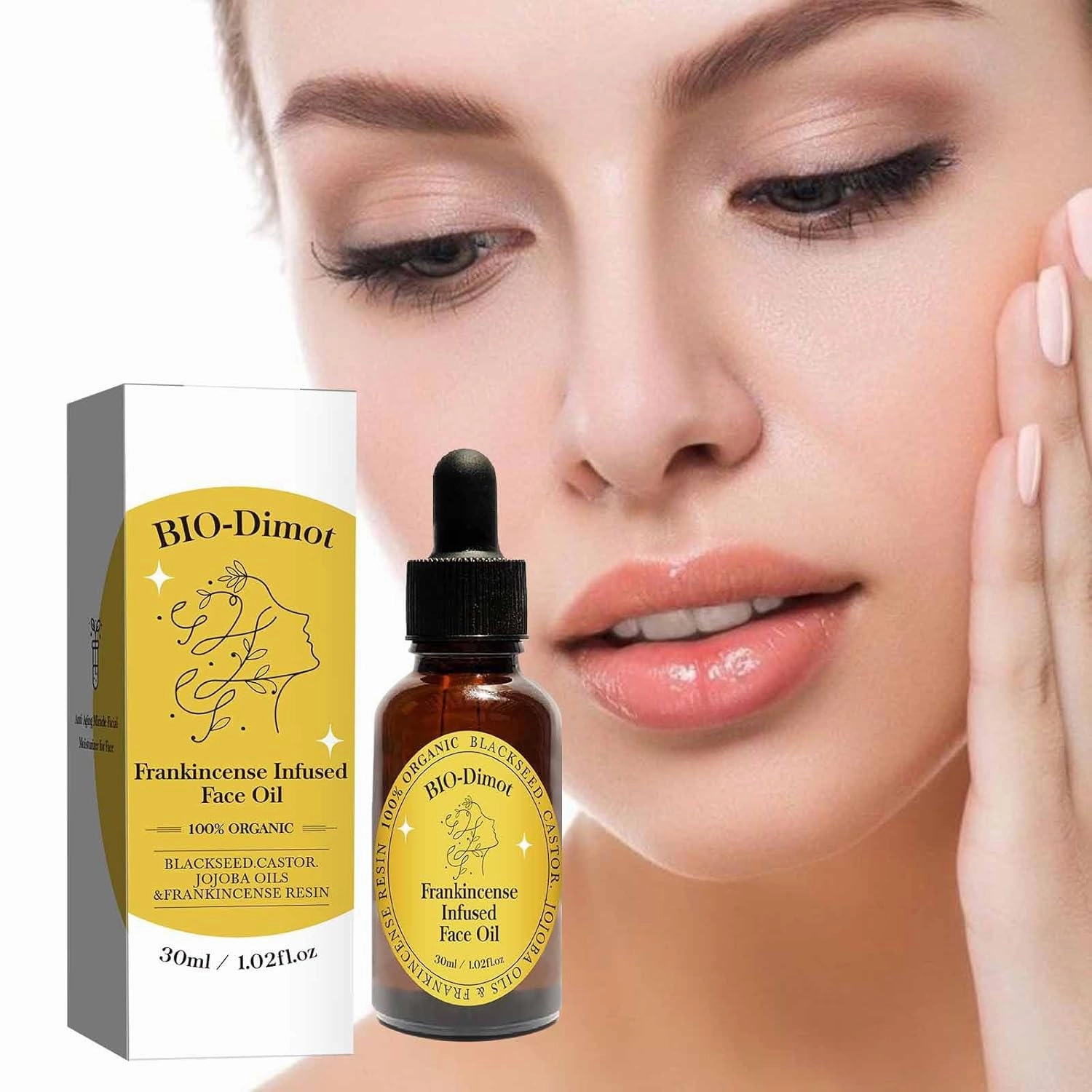 90 ML Frankincense Essential Oil,Castor and Jojoba Oils Frankincense Resin Oil for Face Moisturizer Cold Pressed Anti-Aging Serum.(3 Pcs) ﻿