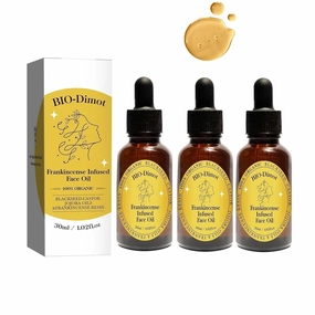 90 ML Frankincense Essential Oil,Castor and Jojoba Oils Frankincense Resin Oil for Face Moisturizer Cold Pressed Anti-Aging Serum.(3 Pcs) ﻿