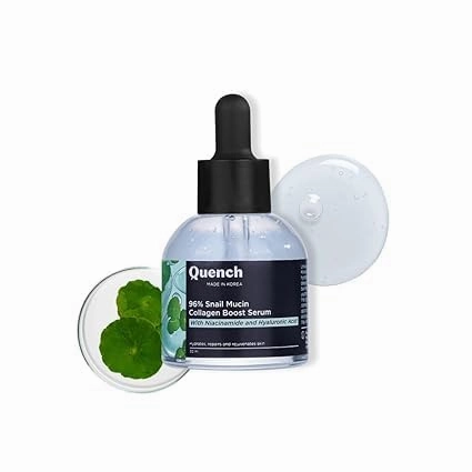 96% Snail Mucin Collagen Boost Serum With Niacinamide & Hyaluronic Acid |72 Hours Hydration|Formulated & Made In Korea | Dewy Soft & Plump Skin | Prevents Early Signs Of Ageing (30Ml)